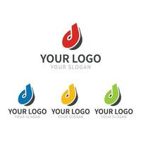 criativo monograma carta d logotipo Projeto vetor