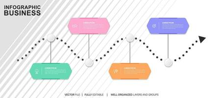 coleção do colorida infográfico pode estar usava para fluxo de trabalho disposição, diagrama, número opções, rede Projeto. infográfico o negócio conceito com opções, peças, passos ou processos. vetor eps 10