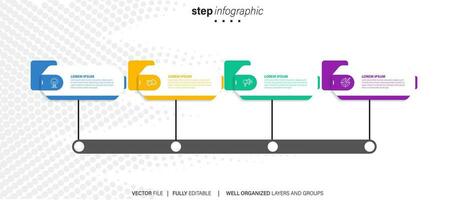 coleção do colorida infográfico pode estar usava para fluxo de trabalho disposição, diagrama, número opções, rede Projeto. infográfico o negócio conceito com opções, peças, passos ou processos. vetor eps 10