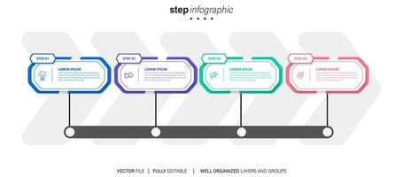 coleção do colorida infográfico pode estar usava para fluxo de trabalho disposição, diagrama, número opções, rede Projeto. infográfico o negócio conceito com opções, peças, passos ou processos. vetor eps 10