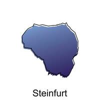 steinfurt cidade mapa ilustração projeto, mundo mapa internacional vetor modelo com esboço gráfico