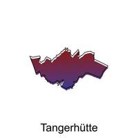 mapa do tangerhutte moderno contorno, Alto detalhado vetor ilustração vetor Projeto modelo, adequado para seu companhia