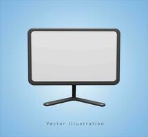em branco monitor dentro 3d vetor ilustração