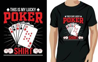vetor isto é meu por sorte pôquer camisa pôquer citações t camisa Projeto vetor gráfico
