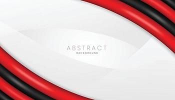 conceito de banner abstrato 3d realista vermelho e preto vetor