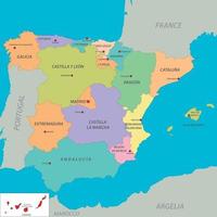 mapa da espanha vetor