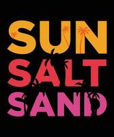 Sol sal areia verão vetor