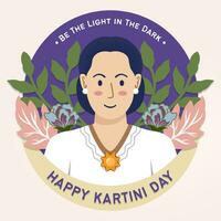 feliz celebração do dia do kartini vetor