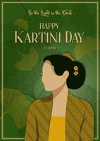 feliz celebração do dia do kartini vetor