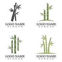 modelo de logotipo de bambu ilustração vetorial ícone design vetor