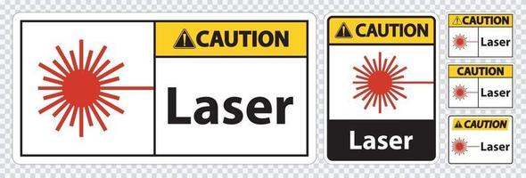 cautela laser símbolo sinal símbolo sinal isolado em fundo transparente, ilustração vetorial vetor