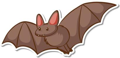 um modelo de adesivo com um personagem de desenho animado de morcego isolado vetor