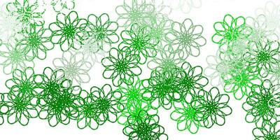 arte natural do vetor verde claro com flores.