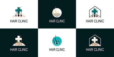 cabelo Cuidado logotipo Projeto coleção com moderno e criativo conceito Prêmio vetor