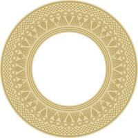 vetor dourado volta egípcio ornamento. sem fim círculo, anel do antigo Egito. geométrico africano quadro, Armação
