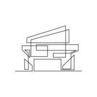 arquitetura casa linha ilustração Projeto vetor