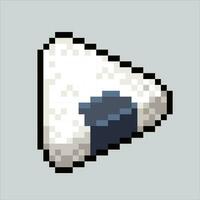 pixel arte ilustração onigiri. pixelizada onigiri. japonês onigiri arroz Comida ícone pixelizada para a pixel arte jogos e ícone para local na rede Internet e vídeo jogo. velho escola retrô. vetor