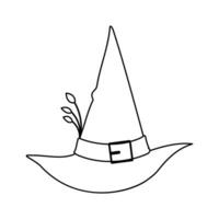 isto chapéu parece Boa com uma dia das Bruxas traje este faz você aparecer gostar uma bruxa.linear estilo. vetor