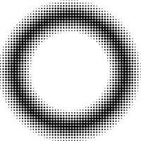 círculo rosquinha meio-tom efeito, círculo rosquinha quadrinho livro mangá animê vetor