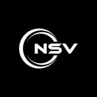 nsv logotipo projeto, inspiração para uma único identidade. moderno elegância e criativo Projeto. marca d'água seu sucesso com a impressionante isto logotipo. vetor