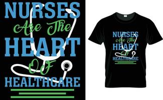enfermeira t camisa projeto, médico ou enfermeira t camisa, enfermeira amor, enfermagem, doutor, praticante projeto, vetor, tipografia enfermeira t camisa projeto, vetor