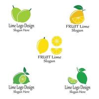 ícone de modelo de vetor de logotipo de limão fresco
