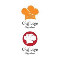 ilustração em vetor chapéu chef logotipo modelo