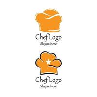 ilustração em vetor chapéu chef logotipo modelo