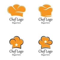 ilustração em vetor chapéu chef logotipo modelo