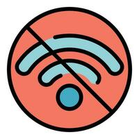 Wi-fi erro conectar ícone vetor plano