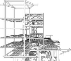 3d ilustração do industrial construção vetor