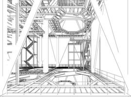 3d ilustração do industrial construção vetor