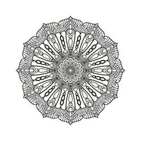 decorativo mandala e padronizar para mehndi, casamento, tatuagem, islamismo, indiano, árabe. esboço mandalas coloração livro página. vetor