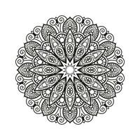 decorativo mandala e padronizar para mehndi, casamento, tatuagem, islamismo, indiano, árabe. esboço mandalas coloração livro página. vetor