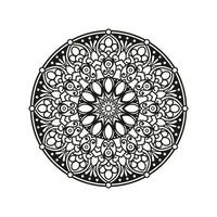 decorativo mandala e padronizar para mehndi, casamento, tatuagem, islamismo, indiano, árabe. esboço mandalas coloração livro página. vetor