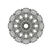 decorativo mandala e padronizar para mehndi, casamento, tatuagem, islamismo, indiano, árabe. esboço mandalas coloração livro página. vetor