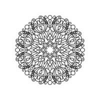 decorativo mandala e padronizar para mehndi, casamento, tatuagem, islamismo, indiano, árabe. esboço mandalas coloração livro página. vetor