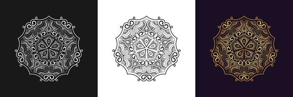 decorativo mandala e padronizar para mehndi, casamento, tatuagem, islamismo, indiano, árabe. esboço mandalas coloração livro página. vetor