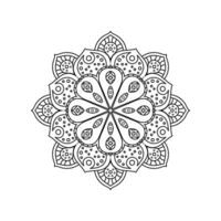 decorativo mandala e padronizar para mehndi, casamento, tatuagem, islamismo, indiano, árabe. esboço mandalas coloração livro página. vetor