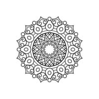 decorativo mandala e padronizar para mehndi, casamento, tatuagem, islamismo, indiano, árabe. esboço mandalas coloração livro página. vetor