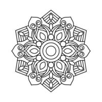 decorativo mandala e padronizar para mehndi, casamento, tatuagem, islamismo, indiano, árabe. esboço mandalas coloração livro página. vetor