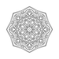 decorativo mandala e padronizar para mehndi, casamento, tatuagem, islamismo, indiano, árabe. esboço mandalas coloração livro página. vetor