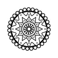 decorativo mandala e padronizar para mehndi, casamento, tatuagem, islamismo, indiano, árabe. esboço mandalas coloração livro página. vetor