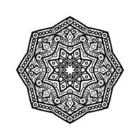 decorativo mandala e padronizar para mehndi, casamento, tatuagem, islamismo, indiano, árabe. esboço mandalas coloração livro página. vetor