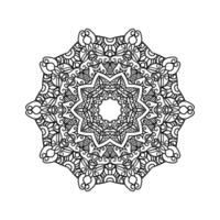 decorativo mandala e padronizar para mehndi, casamento, tatuagem, islamismo, indiano, árabe. esboço mandalas coloração livro página. vetor