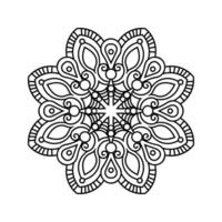 decorativo mandala e padronizar para mehndi, casamento, tatuagem, islamismo, indiano, árabe. esboço mandalas coloração livro página. vetor