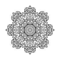 decorativo mandala e padronizar para mehndi, casamento, tatuagem, islamismo, indiano, árabe. esboço mandalas coloração livro página. vetor