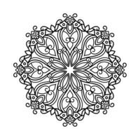 decorativo mandala e padronizar para mehndi, casamento, tatuagem, islamismo, indiano, árabe. esboço mandalas coloração livro página. vetor