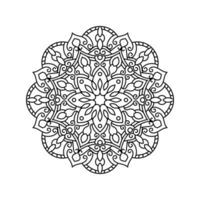 decorativo mandala e padronizar para mehndi, casamento, tatuagem, islamismo, indiano, árabe. esboço mandalas coloração livro página. vetor