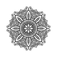 decorativo mandala e padronizar para mehndi, casamento, tatuagem, islamismo, indiano, árabe. esboço mandalas coloração livro página. vetor